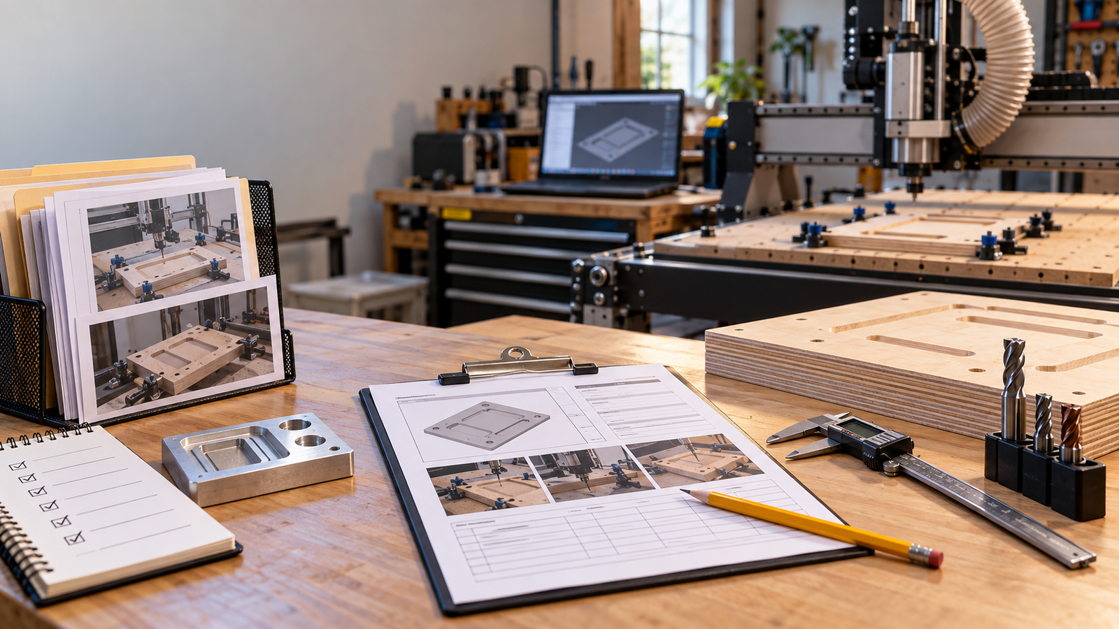 CNC setup sheet small shop