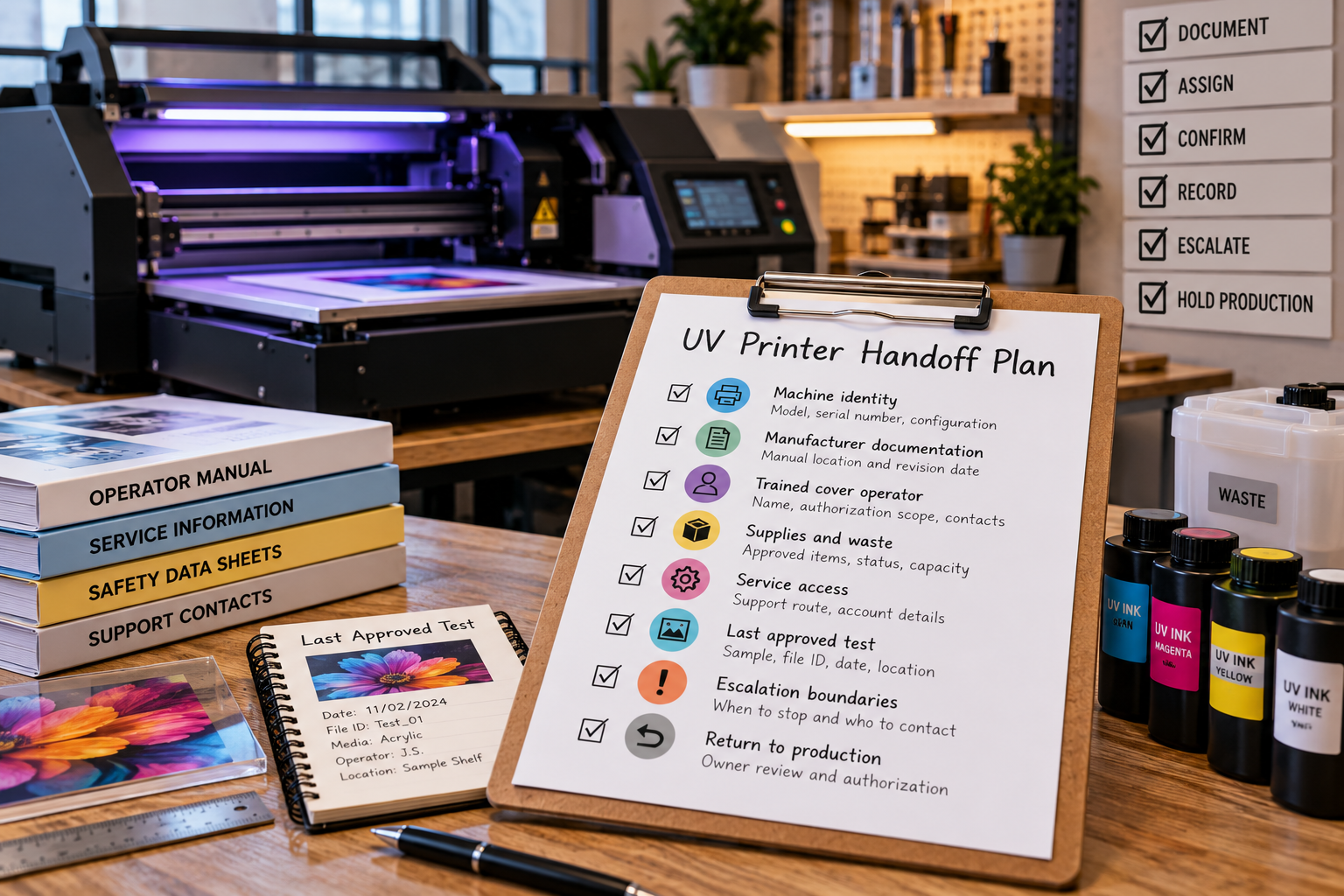 UV printer idle period planning